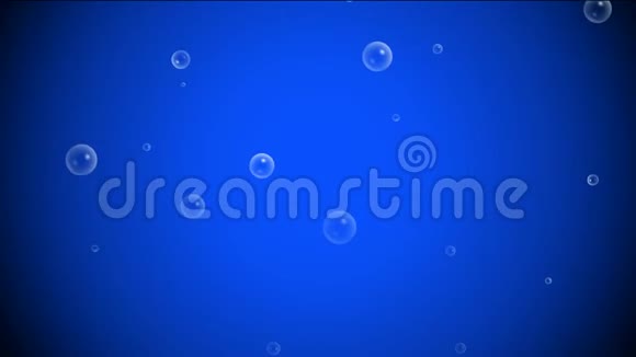 蓝色屏幕气泡的混沌运动视频的预览图