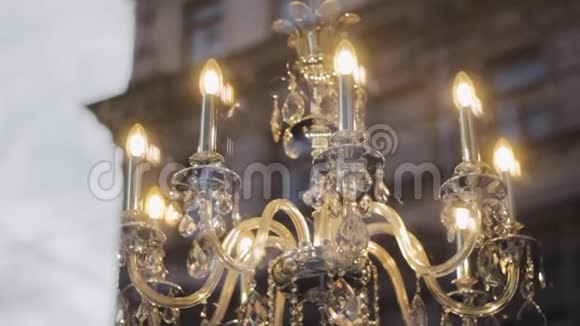 吊灯复古豪华设计水晶装饰魅力视频的预览图