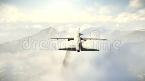 抵达里约热内卢的飞机和救世主的镜头视频的预览图