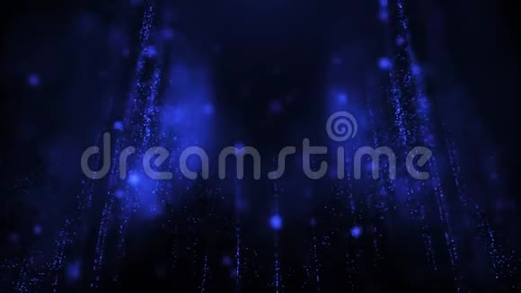 电影蓝色运动粒子循环无缝视频的预览图