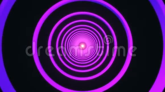 霓虹抽象圆形隧道背景视频的预览图