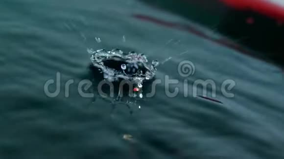 一堆樱桃西红柿掉进水里特写慢镜头视频的预览图