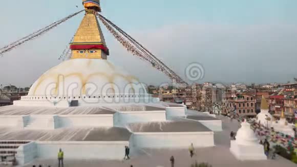 尼泊尔加德满都Stupa时间流逝视频的预览图