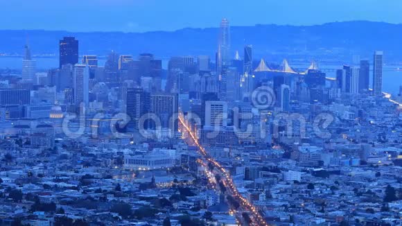 美国旧金山4K的日夜循环视频的预览图