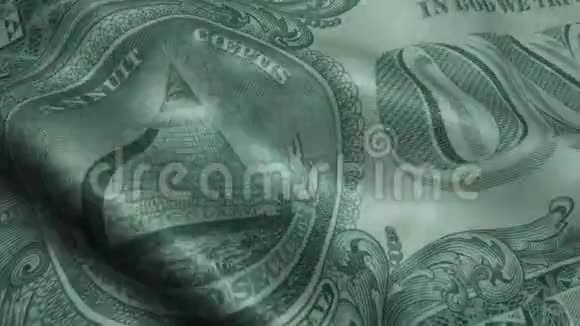 1美元特写美钞特写1美元大钞视频的预览图