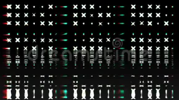 明亮的光调节点的运动光波五颜六色有黑色的背景视频的预览图