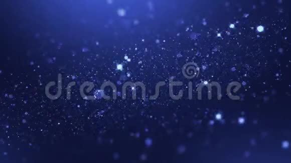 奢华的蓝色粒子闪耀着新年快乐和圣诞快乐的抽象背景视频的预览图