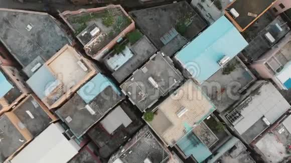 密集建造的中国地区从空中射击视频的预览图