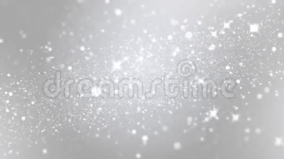 奢华的白色颗粒闪耀着新年快乐和圣诞快乐的抽象背景视频的预览图