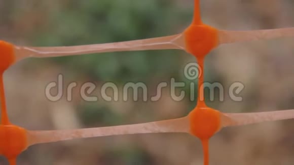 橙色焊接塑料花园网作为草坪围栏防护网视频的预览图