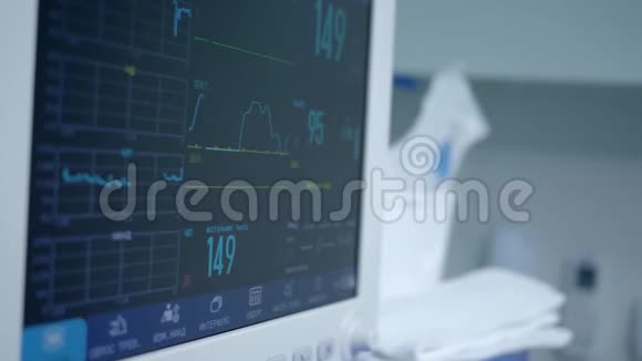 医疗器械在医院配备现代技术监测病人心脏工作的设备视频的预览图