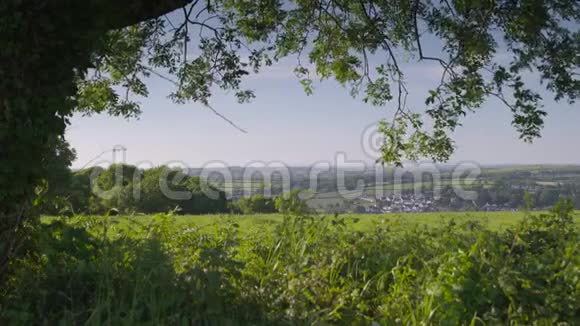 绿色乡村景观博勒德弗德比郡视频的预览图