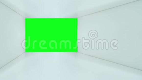 白色房间的绿色屏幕表面视频的预览图