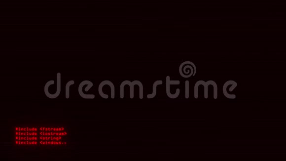 红色凯洛格屏幕图形元素背景代码视频的预览图