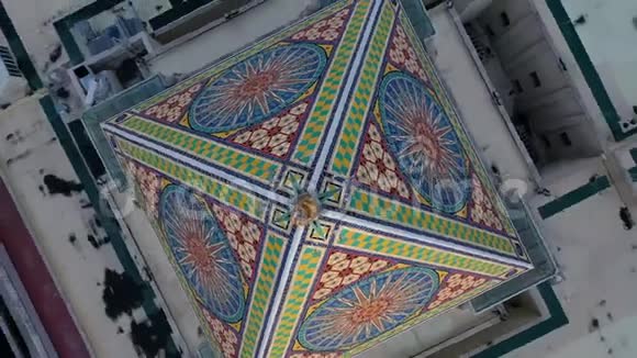 洛杉矶公共图书馆大楼的鸟瞰图视频的预览图