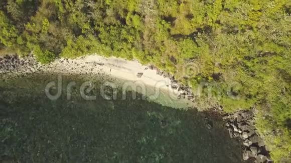 海岛野沙滩鸟瞰视频的预览图
