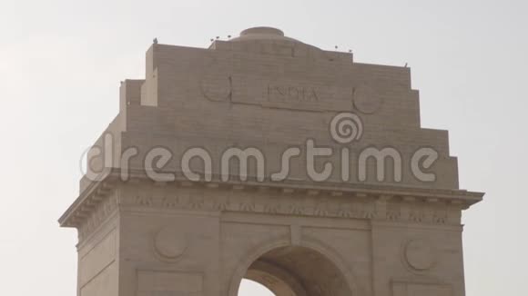 印度门纪念碑印度新德里拉杰帕视频的预览图