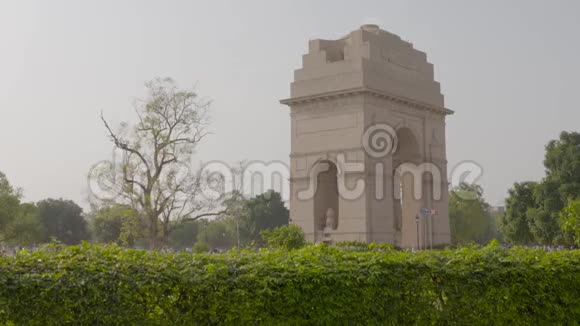 印度新德里印度门战争纪念碑视频的预览图