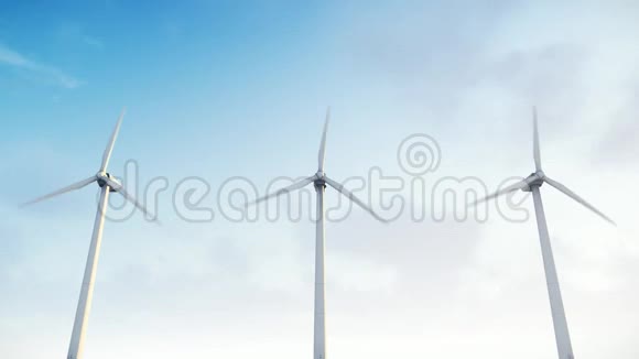 风力发电机风电场视频的预览图