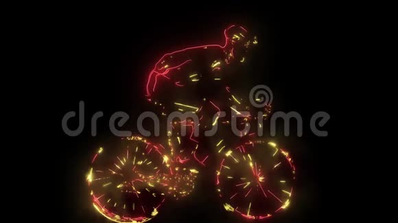 公路自行车自行车骑自行车剪影视频的预览图