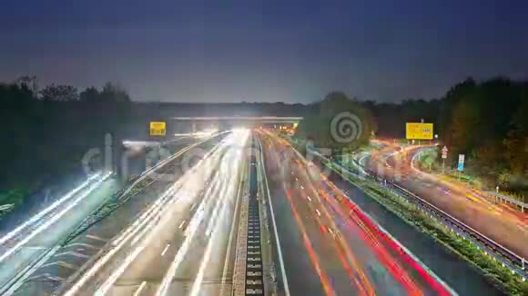 Messeschnellweg或37号高速公路德国汉诺威时光流逝视频的预览图
