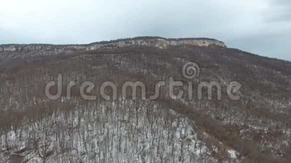 俄罗斯的冬季自然景观拉戈纳基高原的鸟瞰图视频的预览图