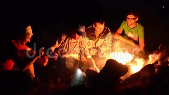 篝火旁的男孩之夜视频的预览图