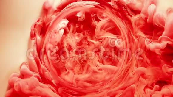 墨水漩涡甲骨文水晶球红漆视频的预览图