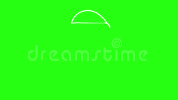 滑脂图标手绘动画在绿色屏幕上的涂鸦视频的预览图