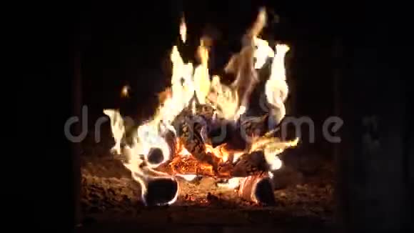 壁炉里的火快视频的预览图