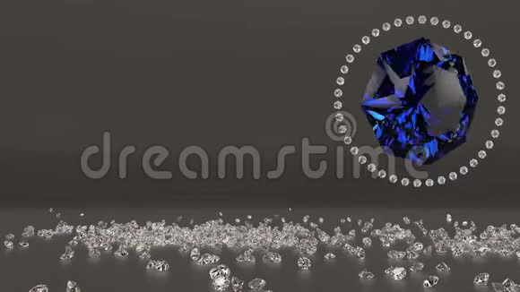 蓝色黛西蓝宝石循环Right视频的预览图