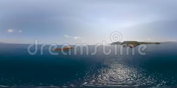 海洋中的小岛vr360视频的预览图