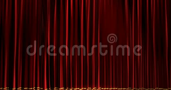 高品质动画完美的红色窗帘开启运动背景带有色度键视频的预览图