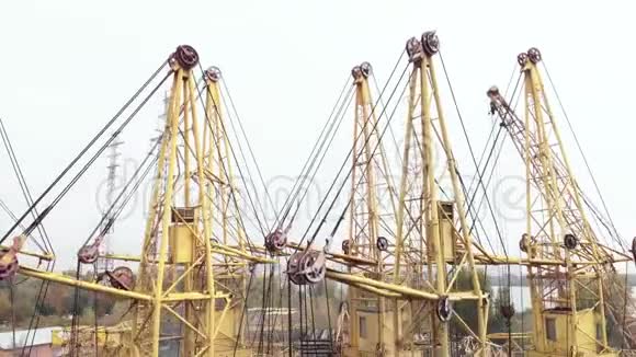 乌克兰基辅塔式起重机填埋空中景观视频的预览图