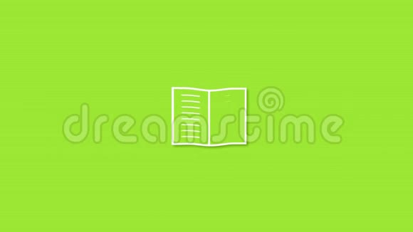 打开关于绿色的书籍动画视频的预览图