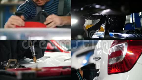 4乘1汽车车间的工作过程研磨修理回收视频的预览图