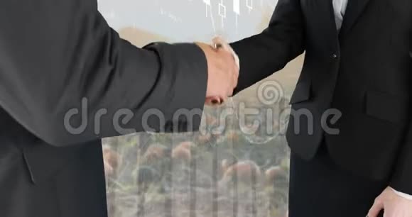 商务人员之间的握手4k视频的预览图