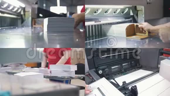 工作中的排版机器粘合工业视频的预览图