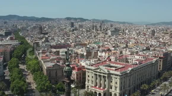 巴塞罗那市历史中心Drone拍摄视频的预览图