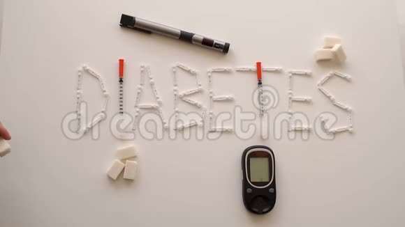 糖尿病是从柳叶刀胰岛素注射器血糖仪和注射器笔视频的预览图