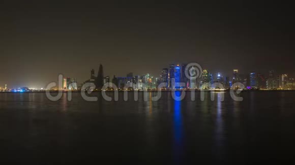 卡塔尔多哈商业中心摩天大楼视频的预览图