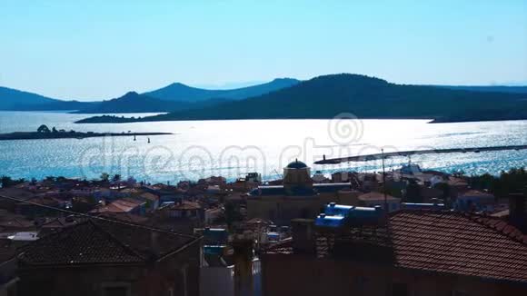 爱琴海岛航拍视频爱琴海的房子视频的预览图