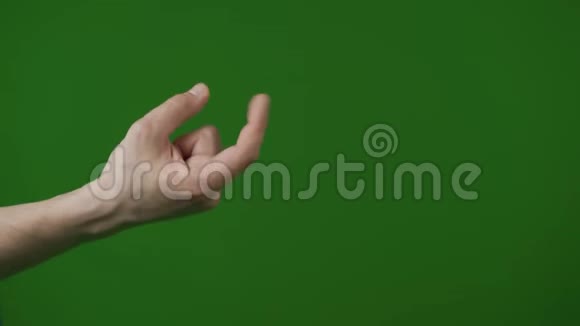 做个手势快过来一个手势铬化绿色屏幕孤立视频的预览图