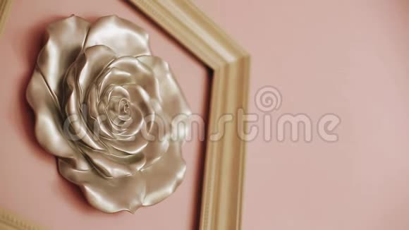 美丽的纹理玫瑰花蕾的形式的图片装饰挂在墙上视频的预览图