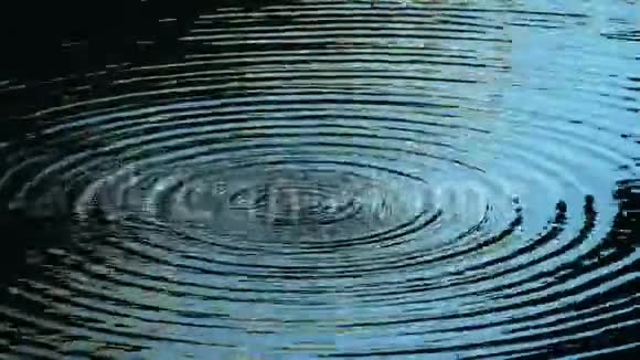 水滴和波浪在湖水上视频的预览图