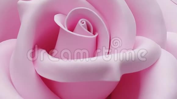 大朵漂亮的粉红色玫瑰装饰用人造花视频的预览图