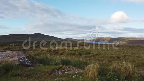 爱尔兰多尼加尔郡阿尔达拉山山和草地的夏季景观视频的预览图