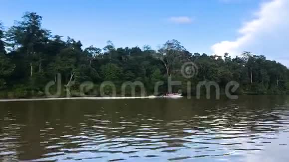 沿马来西亚婆罗洲基纳巴坦干河乘船旅行视频的预览图