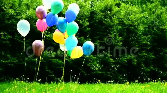 气球儿童自然假期装饰视频的预览图