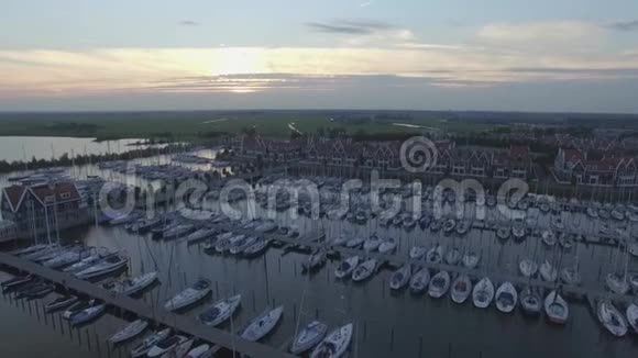 荷兰4K港口空中录像视频的预览图